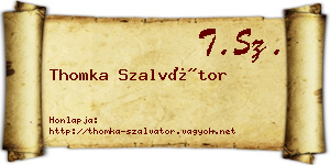 Thomka Szalvátor névjegykártya